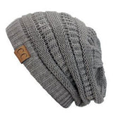C.C. Unisex Soft Stretch Knit Slouchy Skull Cap Beanie - Hats