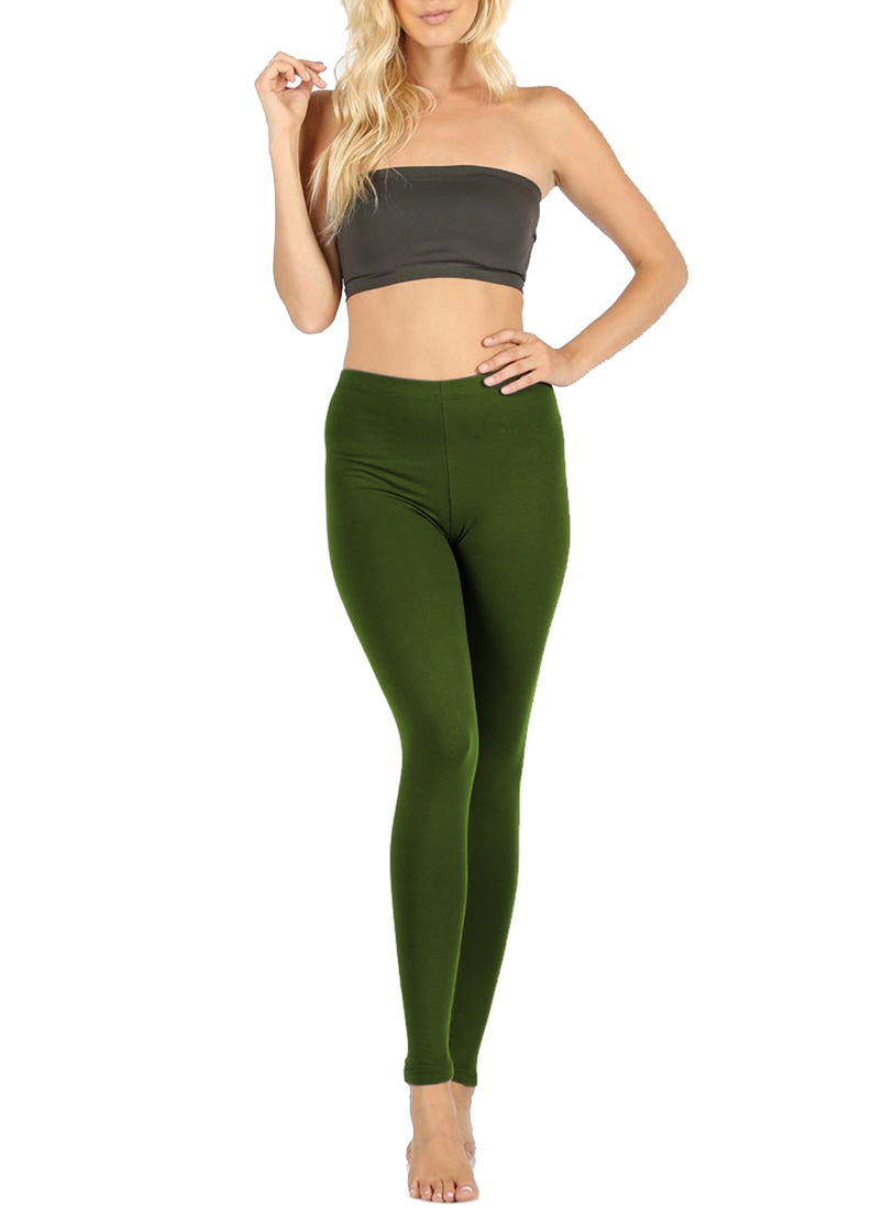 Zenana Cotton Full Length Ankle Leggings - Leggings sb_bottoms