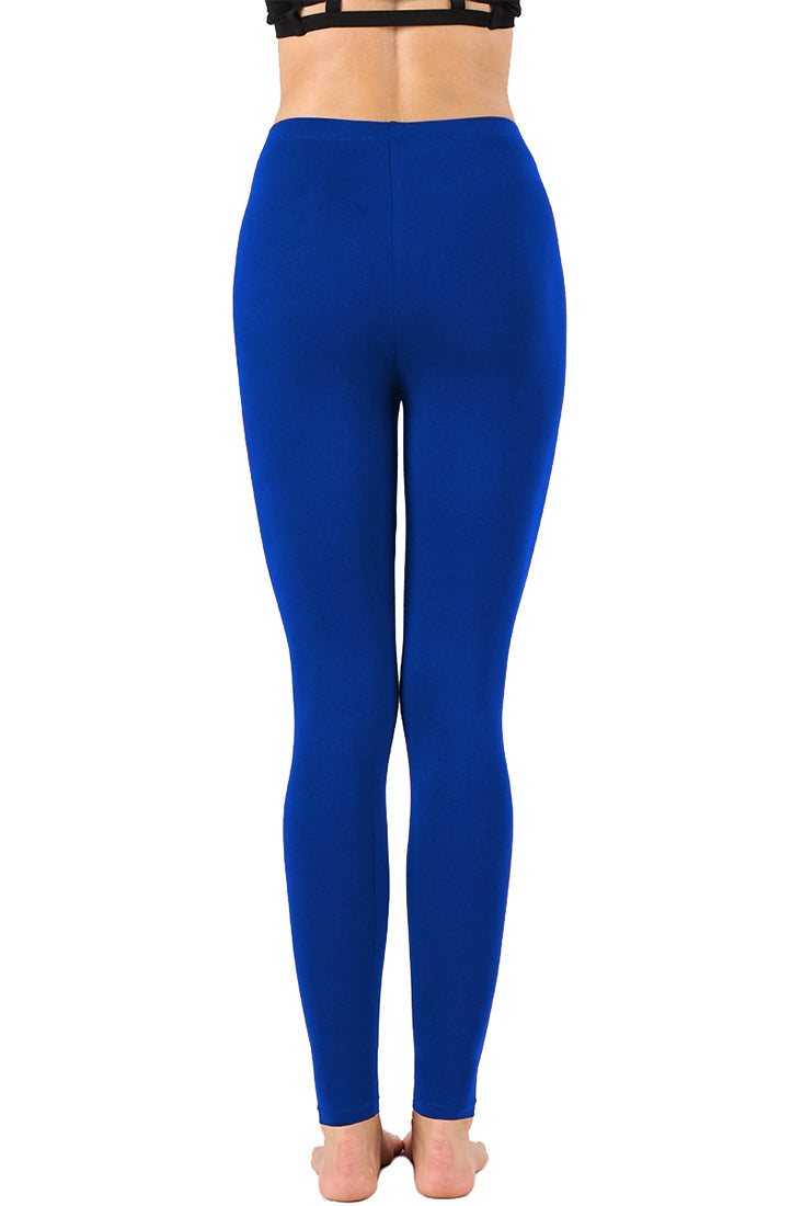 Huggy Women Enamel Blue Solid Ankle-Length Leggings (XL) - Yavonne