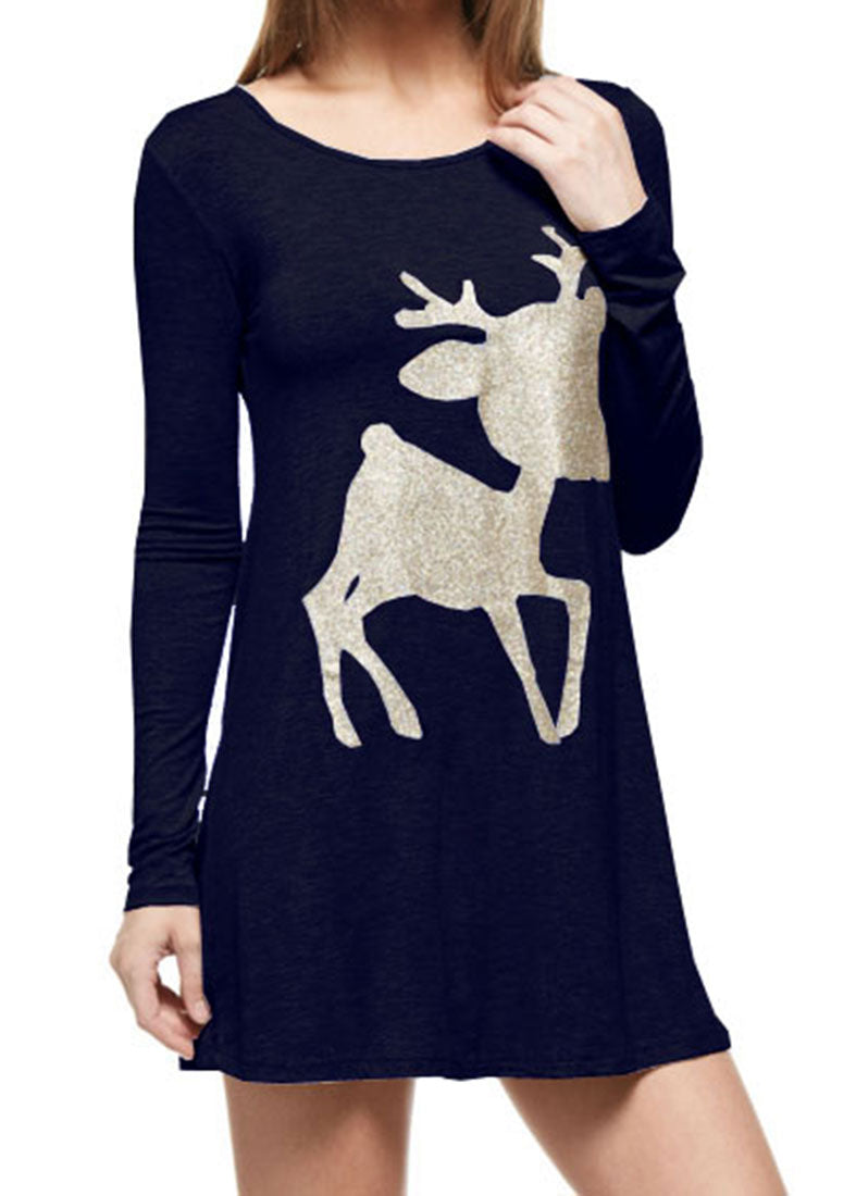 Niobe Clothing Baby Rudolph Glittered Long Sleeve Tunic - Tunics holiday