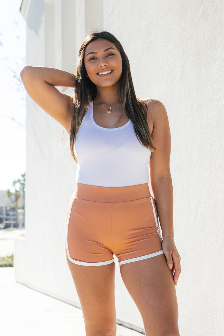 Zenana High Waist Athletic Nylon Dolphin Shorts - Jogger Shorts sb_bottoms