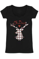 Niobe Clothing Oh Deer! Christmas Holiday Graphic T-Shirt - holiday