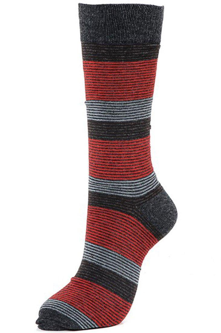 Niobe Clothing Thin Stripes Cotton Blend Dress Socks (6pk) - Socks