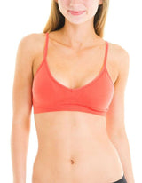 Niobe Clothing Seamless V Neck Padded Bralette - Bras