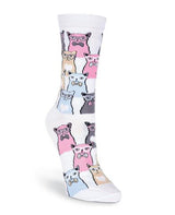K. Bell Smarty Cats Crew Socks - Socks