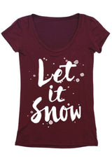 Let It Snow Holiday Graphic T-Shirt Shirts- Niobe Clothing