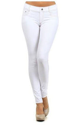 Niobe Clothing Cotton Blend Color Long Jeggings - leggings